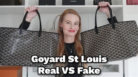 goyard fake or real|authentic Goyard st louis tote.